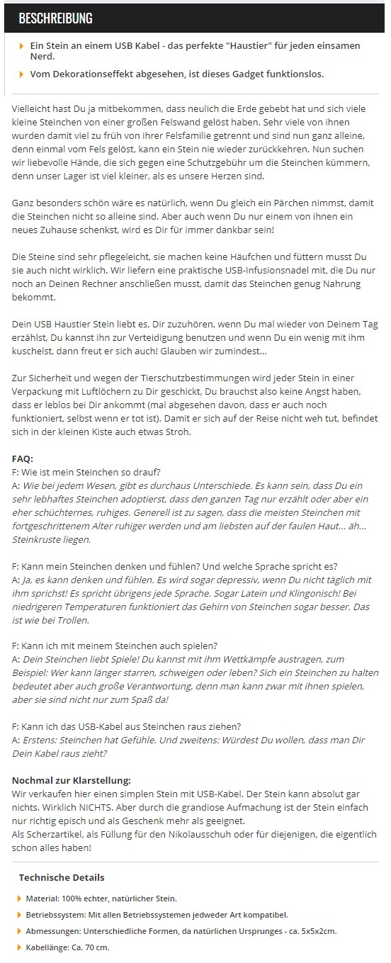 USB Haustier Stein 2