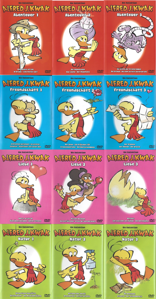 Die Cover der unvollständigen Disky-Edition (Nur die oben gezeigte Karussell-Edition enthält alle Folgen)